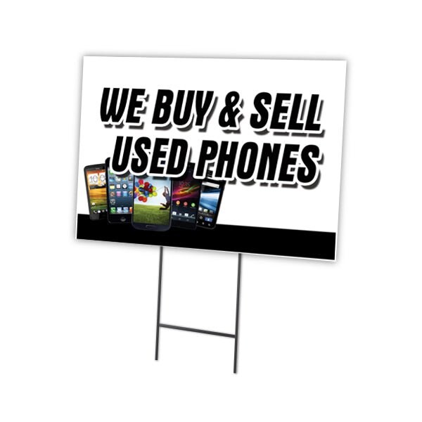 Signmission We Buy & Sell Used Ph Yard & Stake outdoor plastic coroplast window, C-2436-DS-We Buy & Sell Used Ph C-2436-DS-We Buy And Sell Used Ph - main